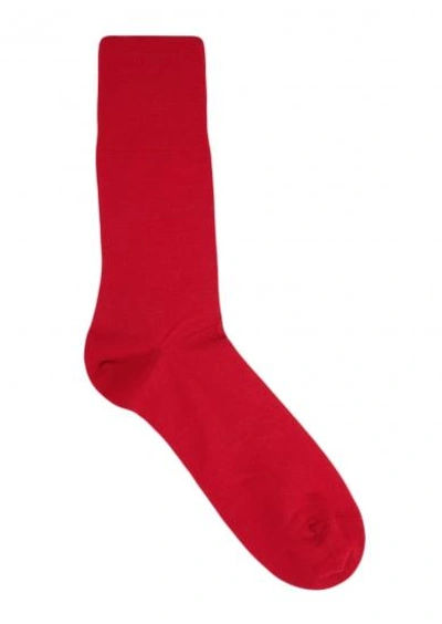 Shop Falke Airport Red Wool-blend Socks
