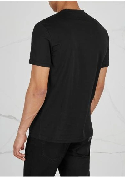 Shop Givenchy Black Logo-print Cotton T-shirt