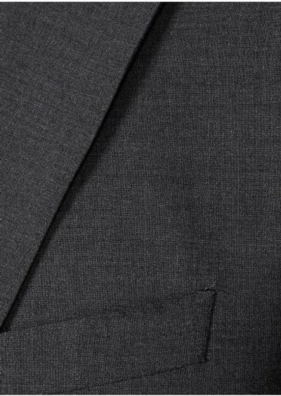 Shop Armani Collezioni M-line Charcoal Stretch Wool Suit