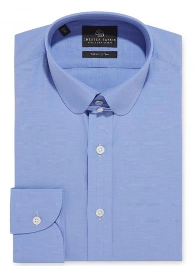 Shop Chester Barrie Blue Fine A Fil Shirt