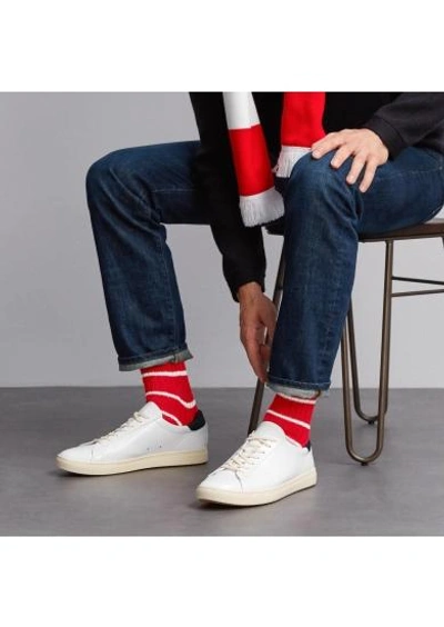 Shop London Sock Company Pitch Side Red & White