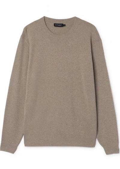 Shop Hackett Textured Cotton And Silk-blend Sweater