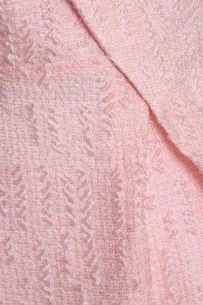 Shop Roland Mouret Woman Off-the-shoulder Cloqué Mini Dress Pink