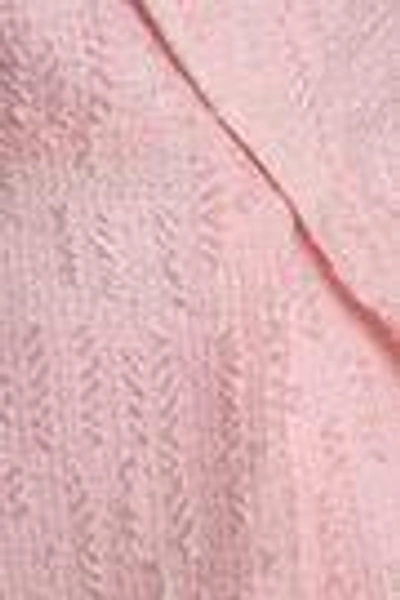 Shop Roland Mouret Woman Off-the-shoulder Cloqué Mini Dress Pink