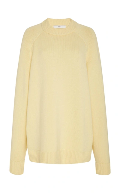 Shop Tibi Cashmere Sweater In Yellow