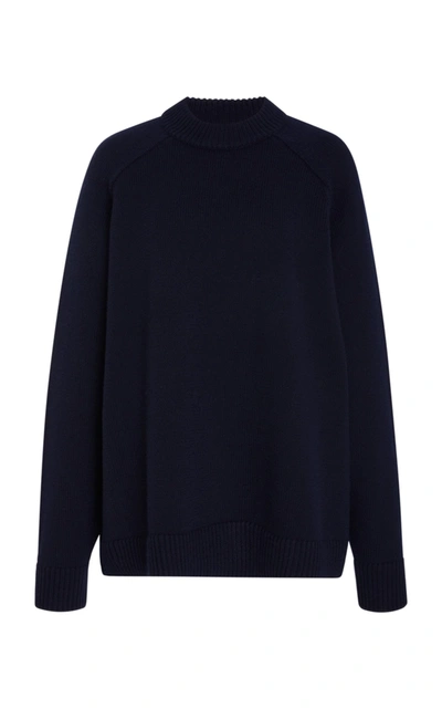 Shop Tibi Cashmere Sweater In Navy