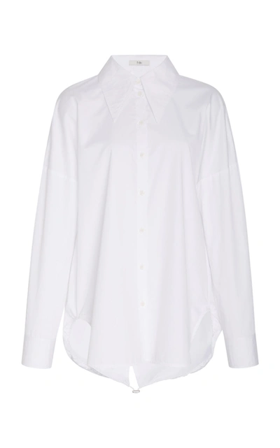 Shop Tibi Poplin Shirt In White