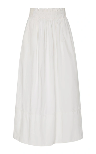 Shop Tibi Nylon Midi Skirt In White