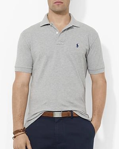 Shop Polo Ralph Lauren Cotton Mesh Classic Fit Polo Shirt In Andover Heather Grey