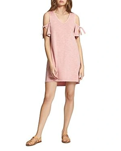 Shop Sanctuary Lakeside Cold-shoulder Tee Dress In Adobe