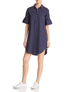 ruffle sleeve shirt dress
