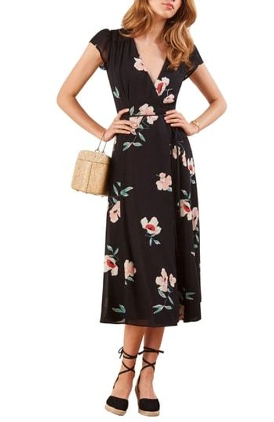 Shop Reformation Carina Midi Wrap Dress In Ornament