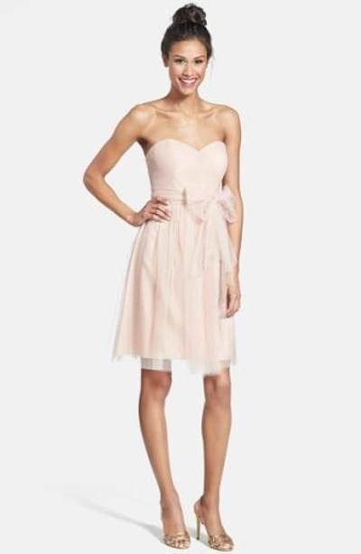 Shop Jenny Yoo Wren Convertible Tulle Fit & Flare Dress In Cameo Pink