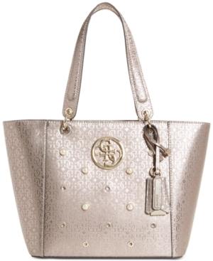 guess pewter handbag
