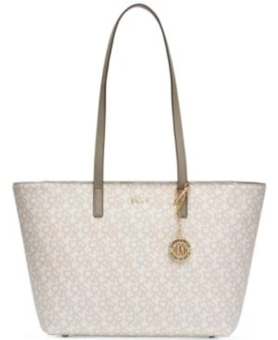 Shop Dkny Bryant Signature Tote, Created For Macy's In Hemp Logo Clay/gold