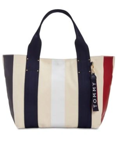 Shop Tommy Hilfiger Classic Tommy Tote In Multi/gold