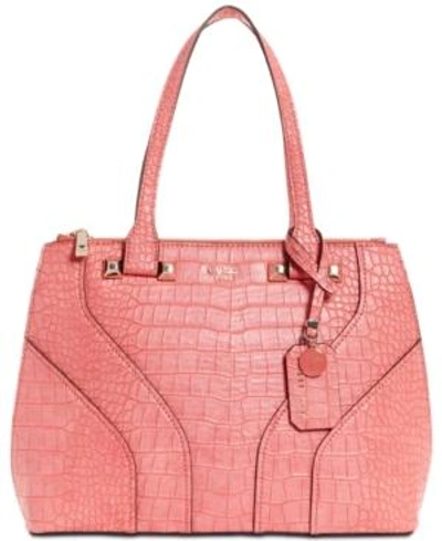 Shop Guess Islington Society Carryall In Rose/gold