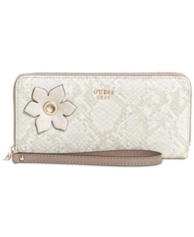 Shop Guess Hadley Zip Around Wallet In Python/gold