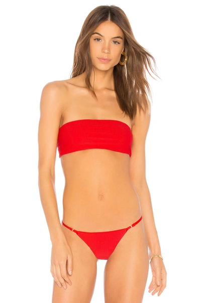 Shop Frankies Bikinis Scarlett Top In Red