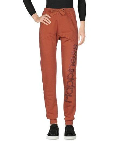 Shop Happiness Casual Pants In Rust