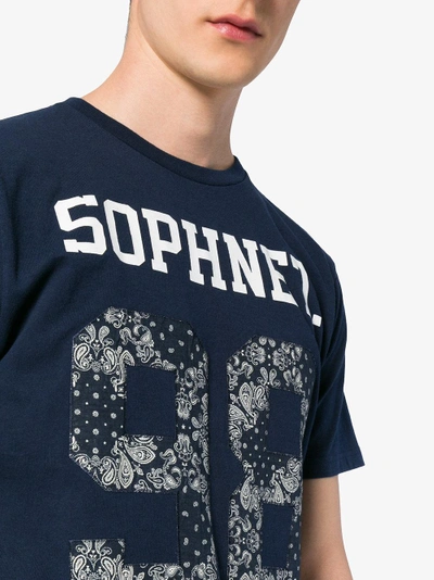 Shop Sophnet . 98 Bandana Print Cotton T Shirt In Blue