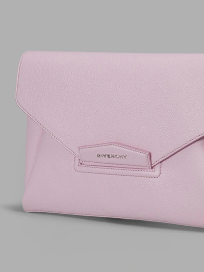 Shop Givenchy Women's Pink Antigona Envelope In Sugar Leather