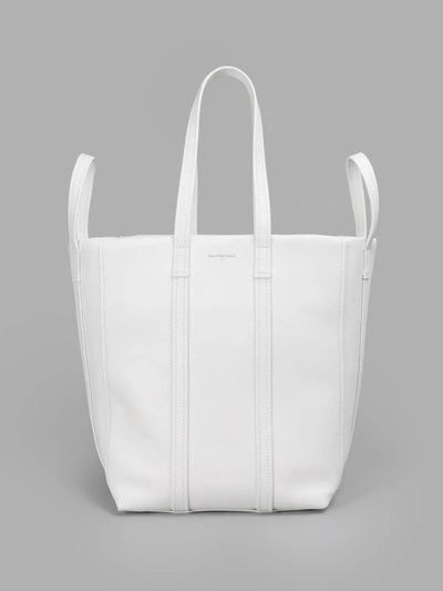 Shop Balenciaga Women's White Small Laundry Cabas Bag