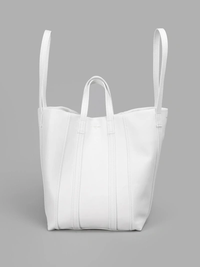 Shop Balenciaga Women's White Small Laundry Cabas Bag