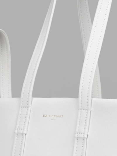 Shop Balenciaga Women's White Small Laundry Cabas Bag