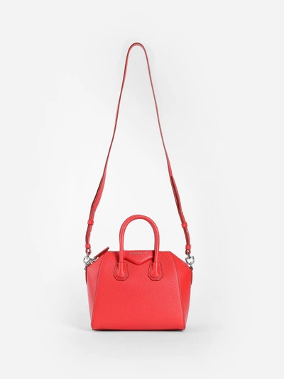 Shop Givenchy Red Mini Antiogna Bag