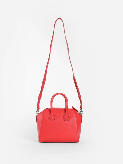 Shop Givenchy Red Mini Antiogna Bag