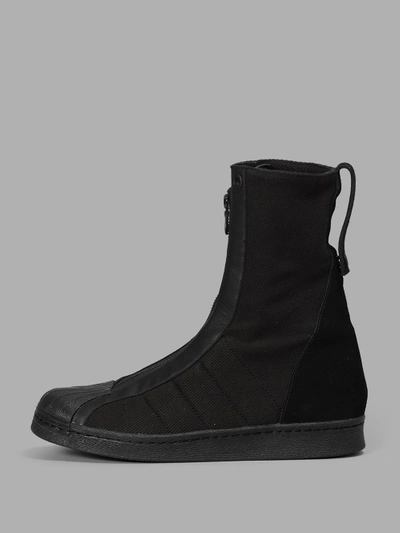 Shop Yohji Yamamoto Women's Adidas High Star Sneakers In Black