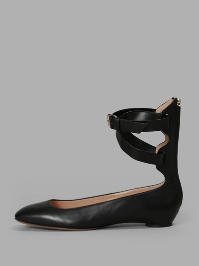 Shop Valentino Black Flats