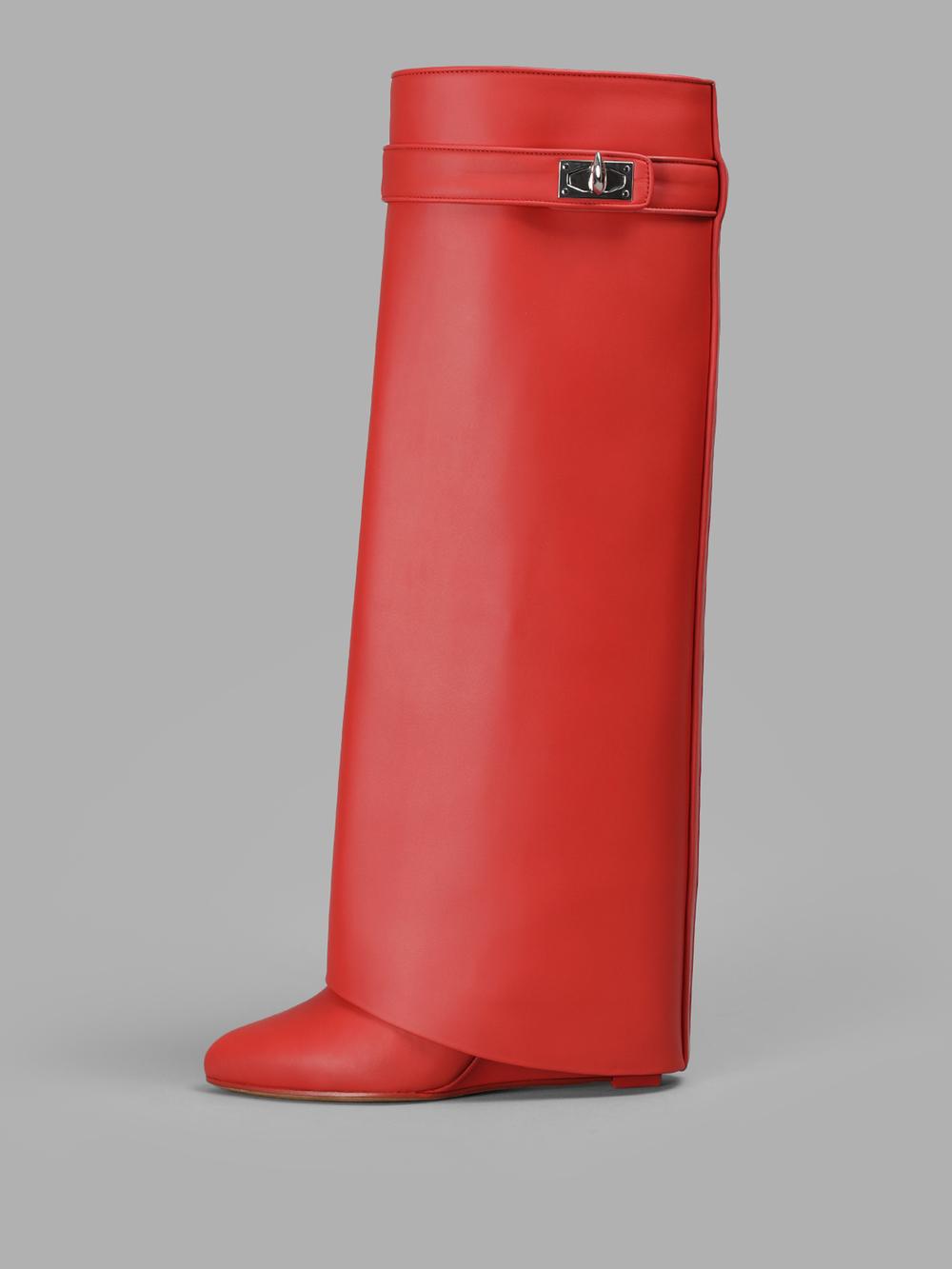 givenchy shark boots red