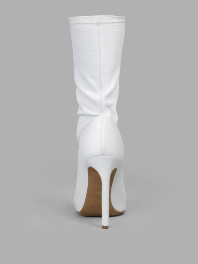 Shop Yeezy Women's White Stretch Denim Boots