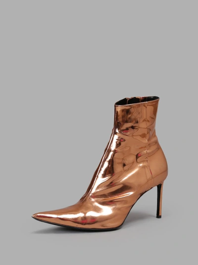 Shop Haider Ackermann Bronze Ankle Booties