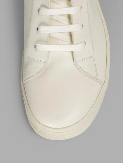 Shop Rick Owens White Mastodon High Top Sneakers