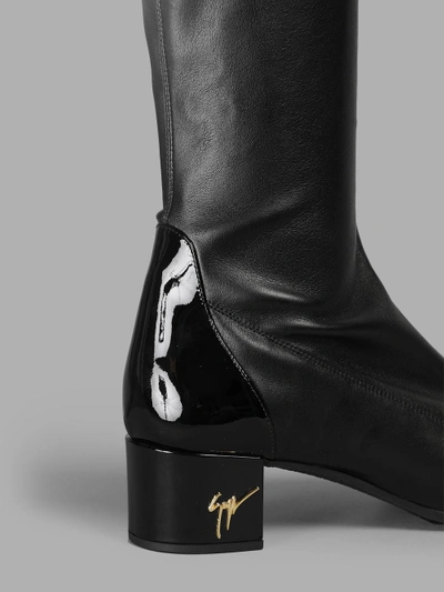 Shop Giuseppe Zanotti Women's Nappa High Boot In Black