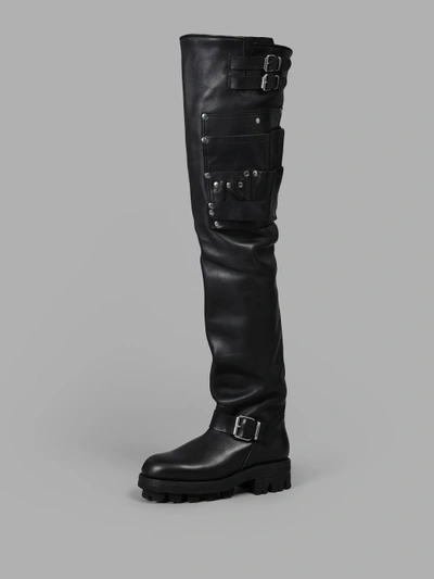 Shop Alyx Women's Black Utility Thigh High Boots