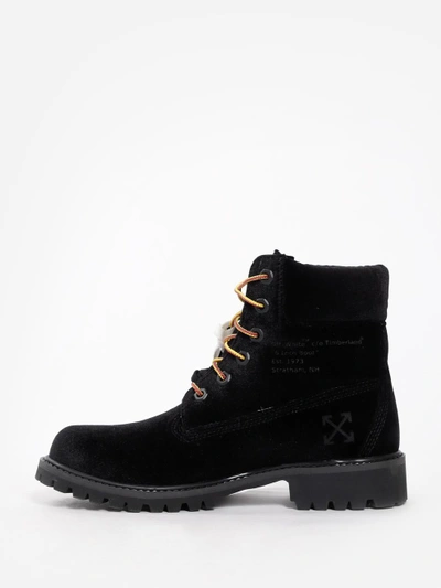 Shop Off-white Off White C/o Virgil Abloh X Timberland Women's Black Boots