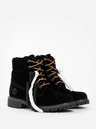 Shop Off-white Off White C/o Virgil Abloh X Timberland Women's Black Boots