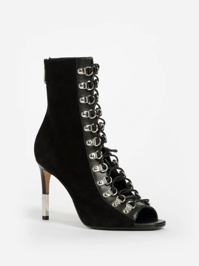 Shop Balmain Women's Black Club Lace Up Boots