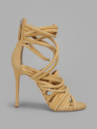 Shop Giuseppe Zanotti Women's Suede Camel Sandals