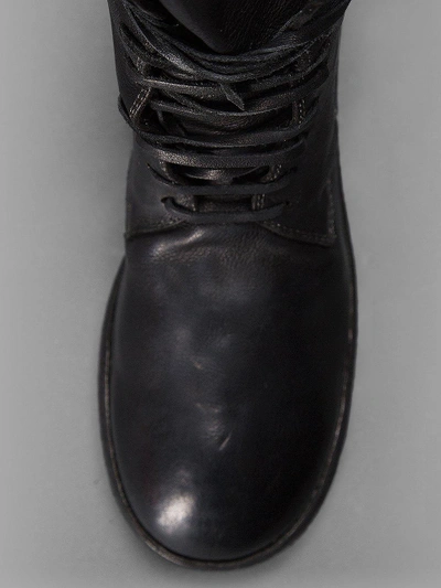 Shop Guidi Black Leather Boots With Laces