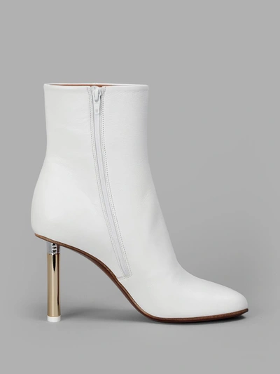 Shop Vetements Women's White Boots With Gold Lighter Heel