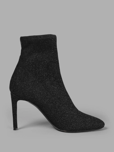 Shop Giuseppe Zanotti Women's Lurex Ankle Boots In Black