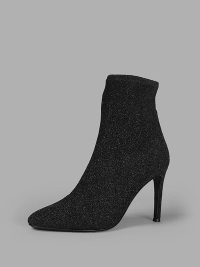 Shop Giuseppe Zanotti Women's Lurex Ankle Boots In Black