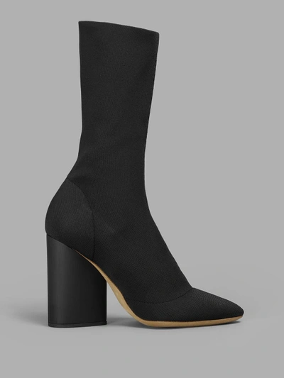 Shop Yeezy Women's Black Stretch Socks Boots In Season 4