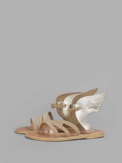 Shop Ancient Greek Sandals Ancient Women's Greek Sandals In Platinum/sand