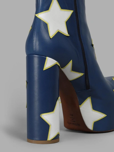 Shop Vetements Women's Blue Platform Boots With Stars